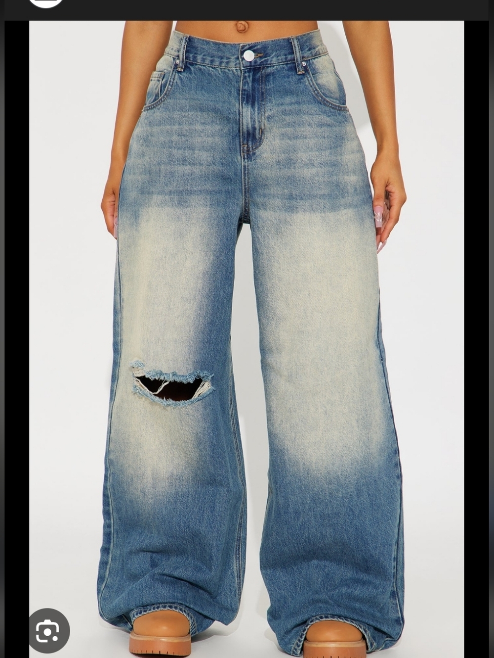 Fashion Nova Light Blue Relaxed Jeans